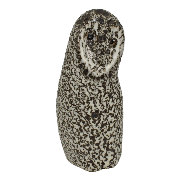 Pigeon Forge Tennessee Pottery Brown White Mottled Owl Ceramic Figurine Ferguson