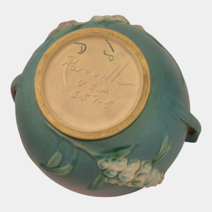 Roseville Foxglove Green 1942 Vintage Pottery Ceramic Jardiniere Planter 659-5