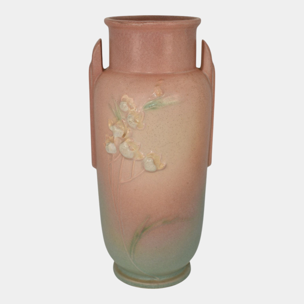 Roseville Ixia Pink 1937 Vintage Art Deco Pottery Ceramic Handled