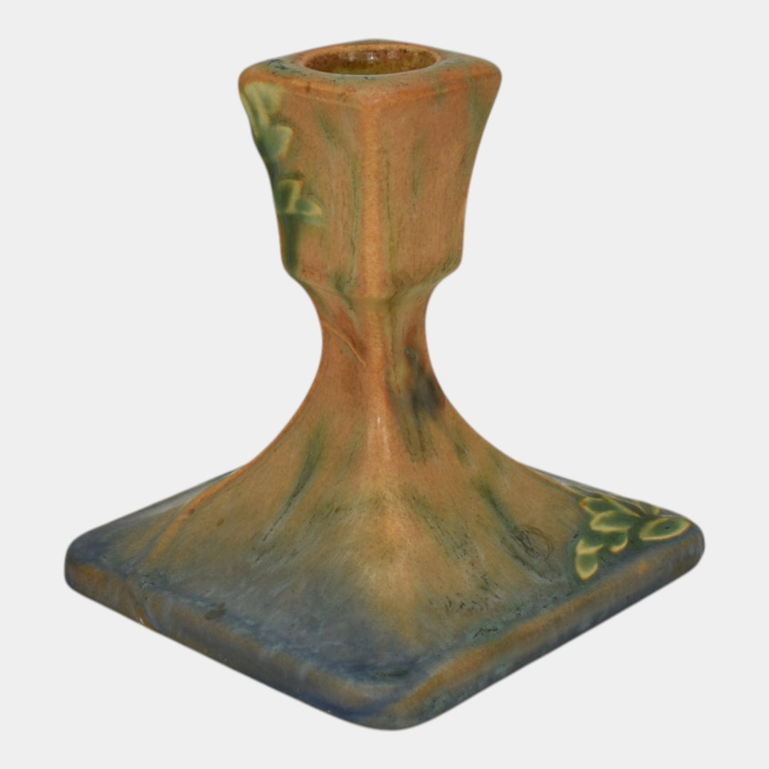 Roseville Futura Tan 1928 Pottery Candle Holder 1073-4 - Just Art Pottery