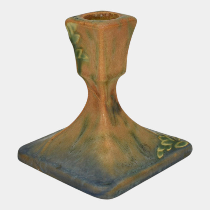 Roseville Futura Tan 1928 Pottery Candle Holder 1073-4 - Just Art Pottery