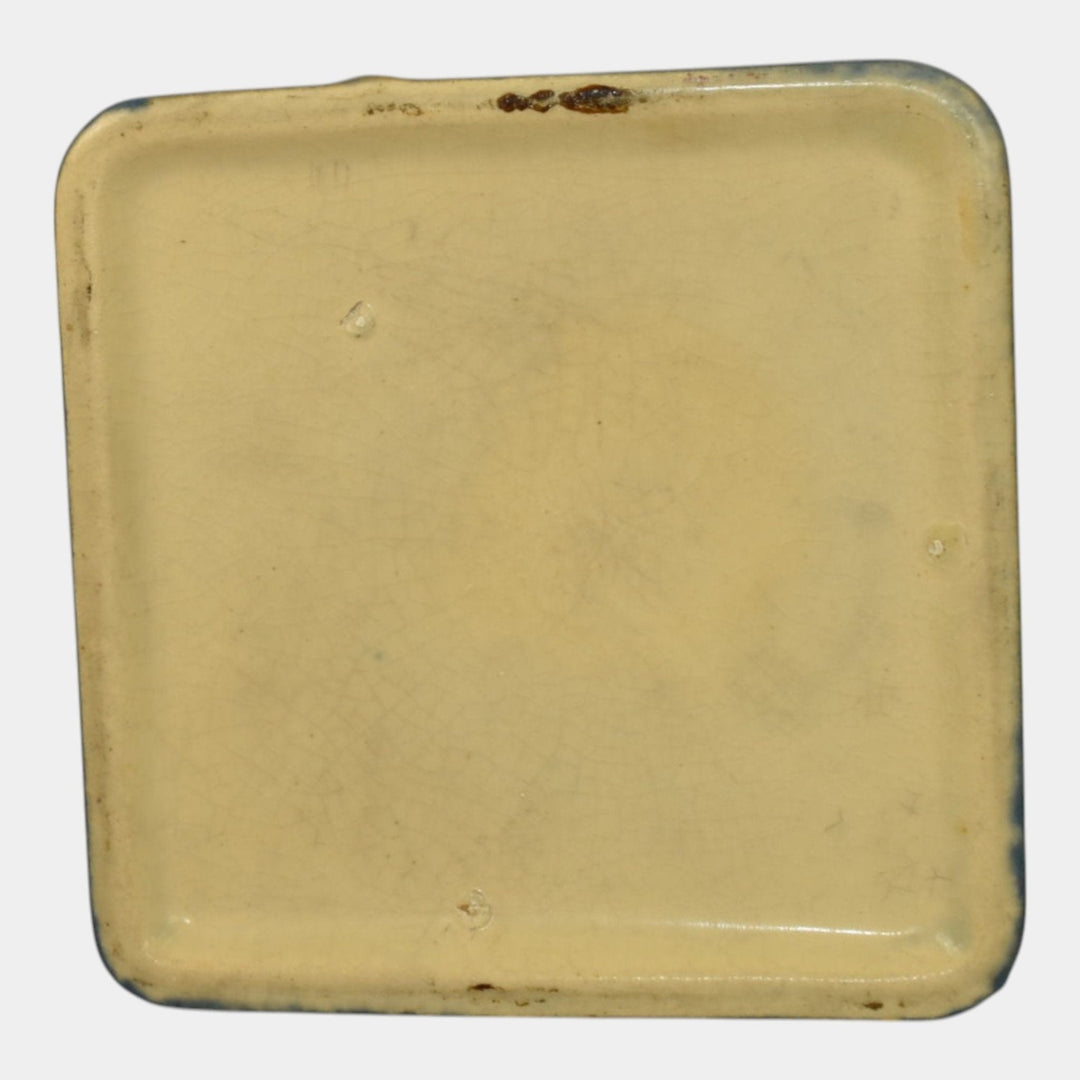 Roseville Futura Tan 1928 Pottery Candle Holder 1073-4 - Just Art Pottery