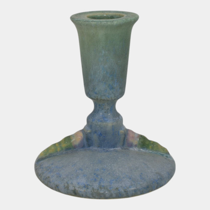 Roseville Topeo Blue 1934 Vintage Candle Holder 1093-4