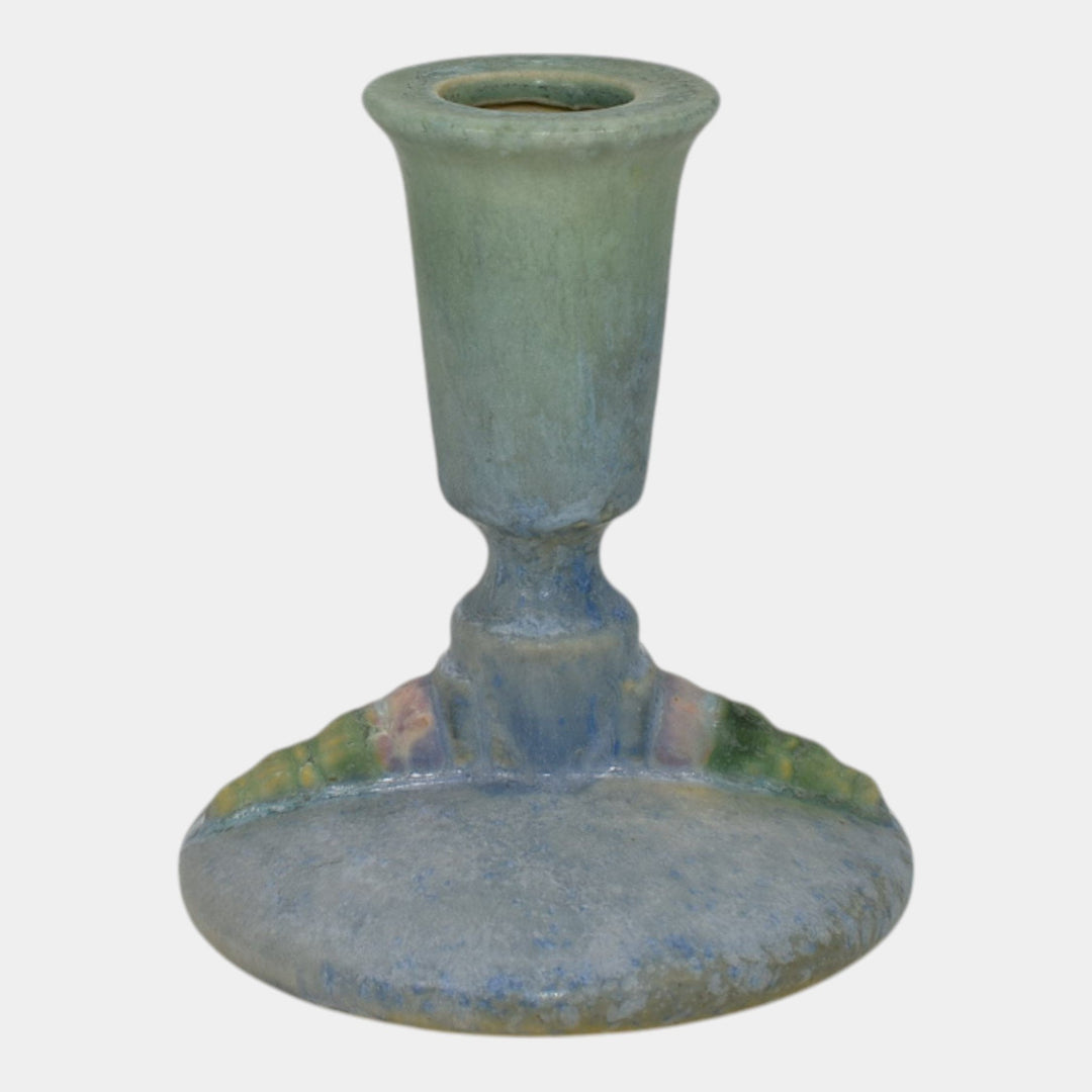 Roseville Topeo Blue 1934 Vintage Candle Holder 1093-4