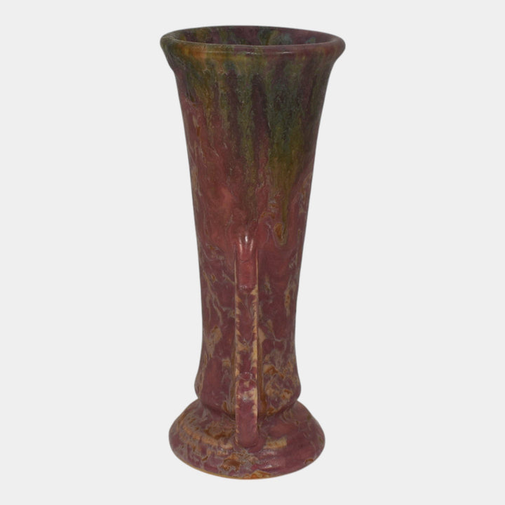 Roseville Carnelian II Mottled Red 1926 Vintage Art Pottery Ceramic Vase 306