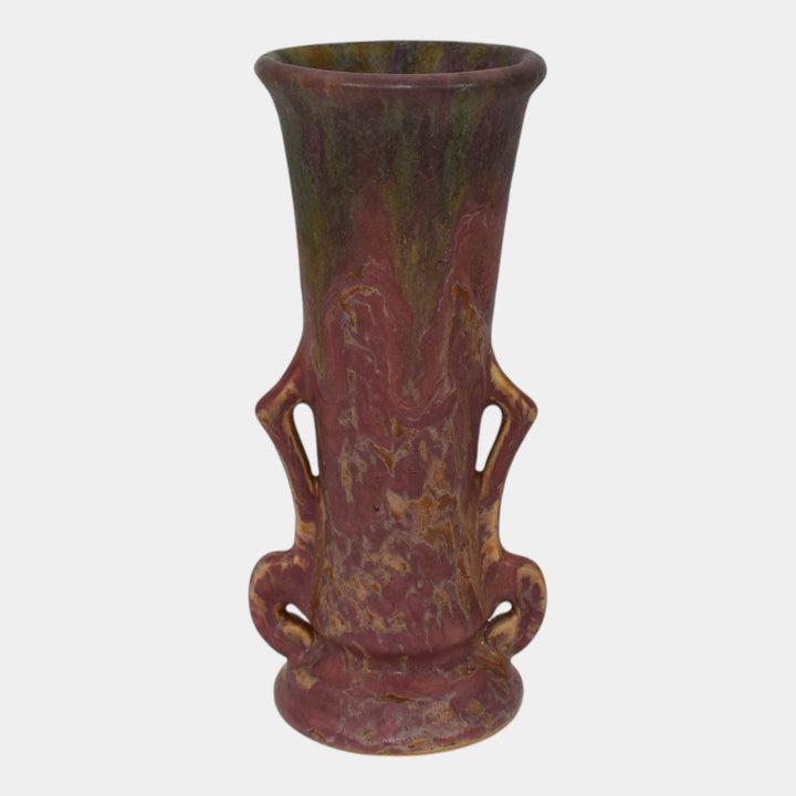 Roseville Carnelian II Mottled Red 1926 Vintage Art Pottery Ceramic Vase 306