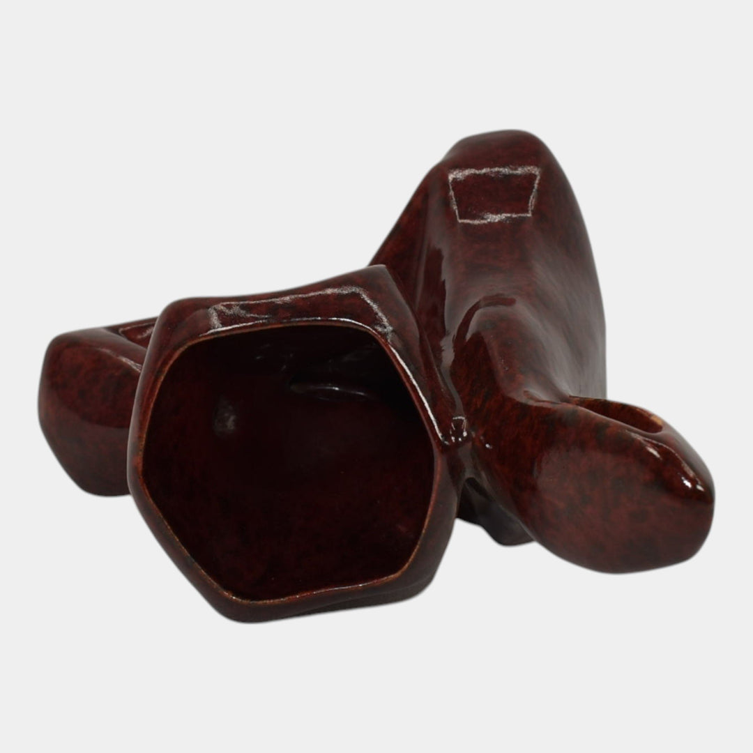 Roseville Capri Deep Red 1954 Mid Century Modern Art Pottery Ceramic Planter 558
