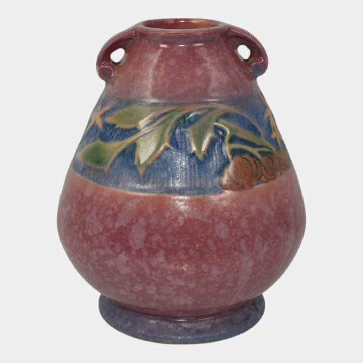 Roseville Baneda Pink 1932 Vintage Arts and Crafts Pottery Ceramic Vase 601-5 - Just Art Pottery