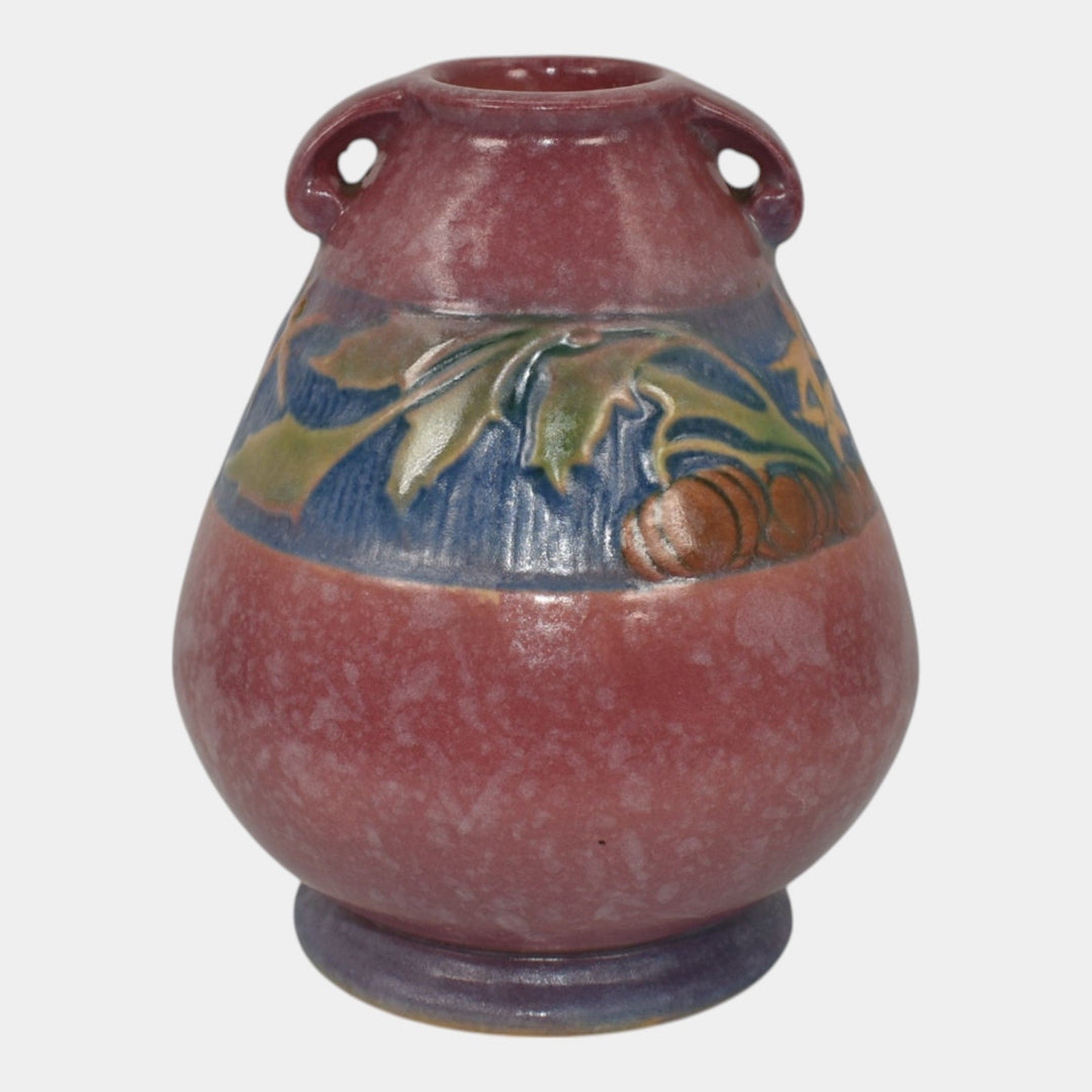 Roseville Baneda Pink 1932 Vintage Arts and Crafts Pottery Ceramic Vase 601-5 - Just Art Pottery