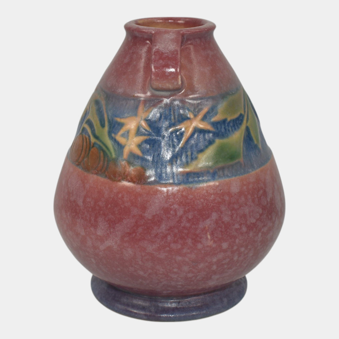 Roseville Baneda Pink 1932 Vintage Arts and Crafts Pottery Ceramic Vase 601-5 - Just Art Pottery
