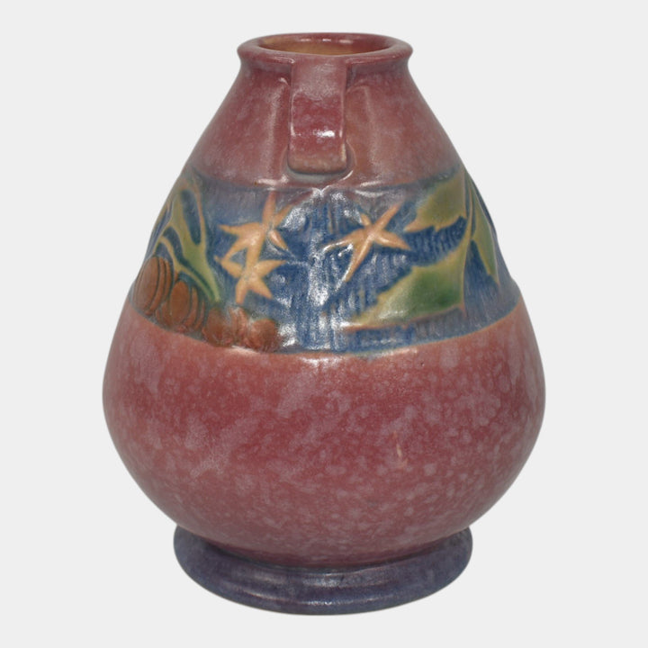 Roseville Baneda Pink 1932 Vintage Arts and Crafts Pottery Ceramic Vase 601-5 - Just Art Pottery