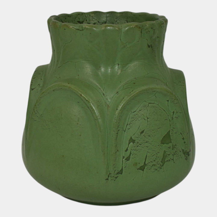 Roseville Rozane Ware Egypto 1905 Art Pottery Matte Green Vase E19-5 - Just Art Pottery