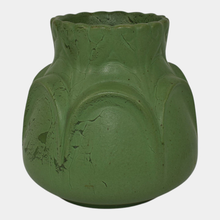Roseville Rozane Ware Egypto 1905 Art Pottery Matte Green Vase E19-5 - Just Art Pottery