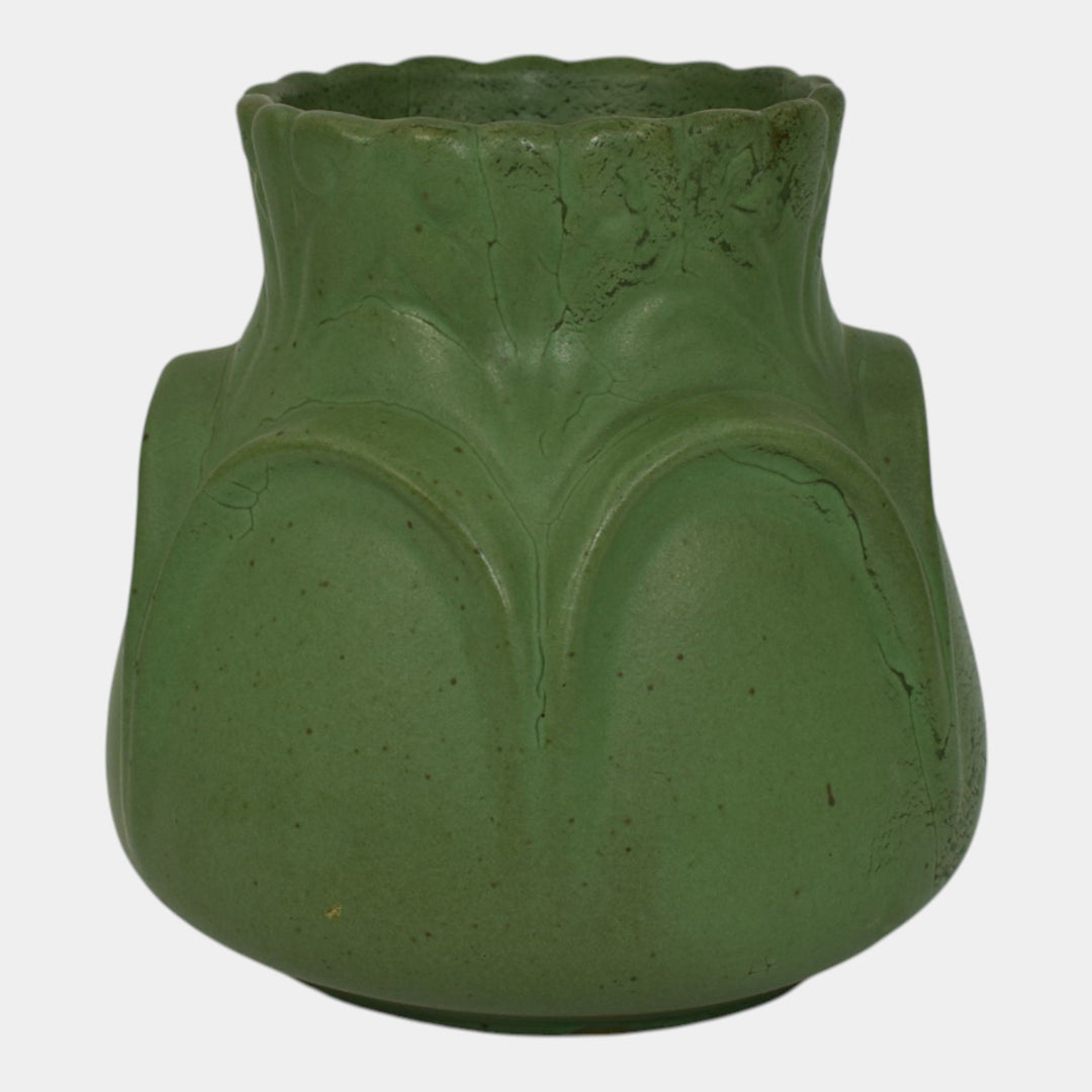 Roseville Rozane Ware Egypto 1905 Art Pottery Matte Green Vase E19-5 - Just Art Pottery