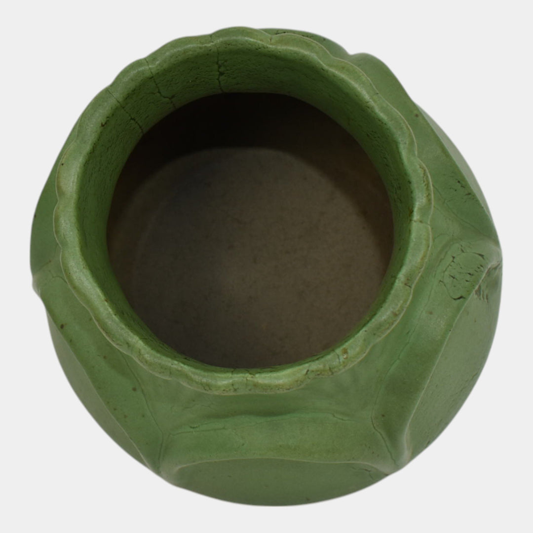 Roseville Rozane Ware Egypto 1905 Art Pottery Matte Green Vase E19-5 - Just Art Pottery