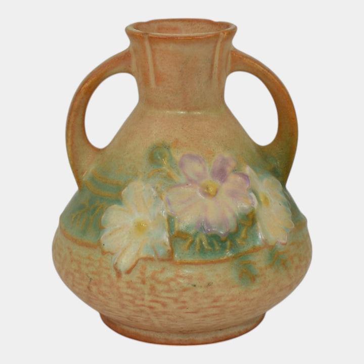 Roseville Cosmos Tan 1939 Vintage Art Deco Pottery Ceramic Vase 944-4