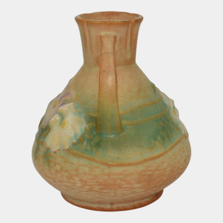 Roseville Cosmos Tan 1939 Vintage Art Deco Pottery Ceramic Vase 944-4