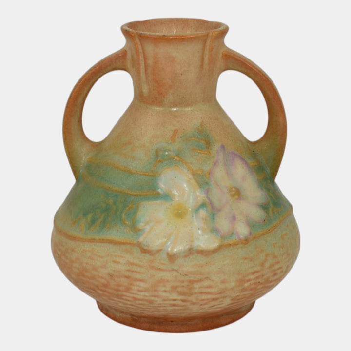 Roseville Cosmos Tan 1939 Vintage Art Deco Pottery Ceramic Vase 944-4