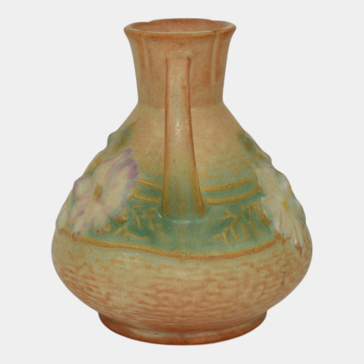 Roseville Cosmos Tan 1939 Vintage Art Deco Pottery Ceramic Vase 944-4