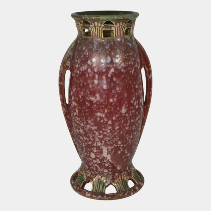 Roseville Ferella Red 1930 Vintage Art Deco Pottery Ceramic Flower Vase 507-9