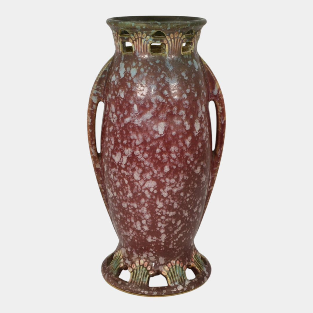 Roseville Ferella Red 1930 Vintage Art Deco Pottery Ceramic Flower Vase 507-9