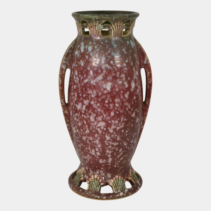 Roseville Ferella Red 1930 Vintage Art Deco Pottery Ceramic Flower Vase 507-9
