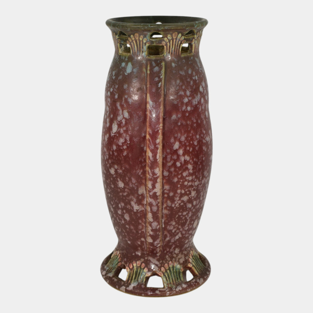 Roseville Ferella Red 1930 Vintage Art Deco Pottery Ceramic Flower Vase 507-9