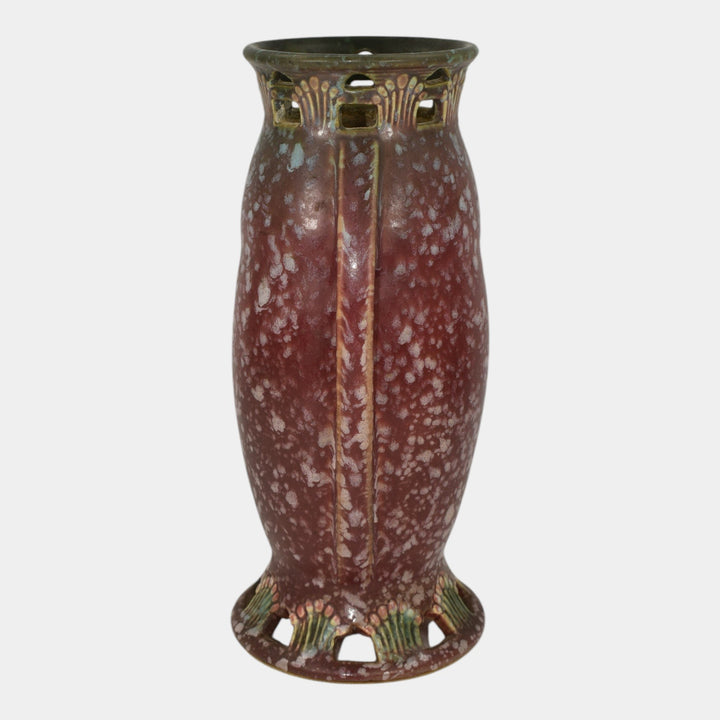 Roseville Ferella Red 1930 Vintage Art Deco Pottery Ceramic Flower Vase 507-9