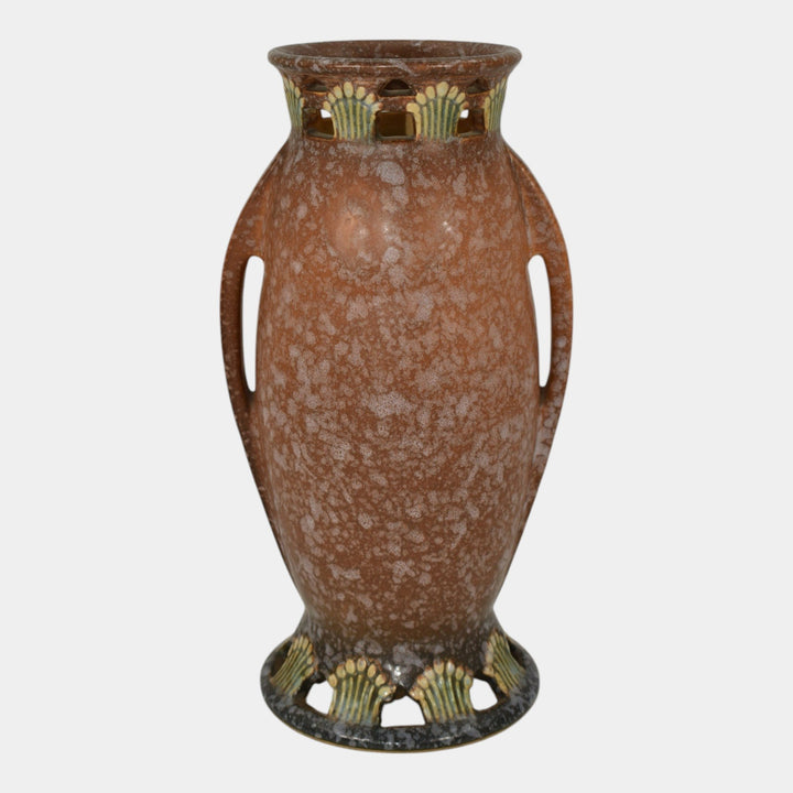 Roseville Ferella Tan 1930 Vintage Art Deco Pottery Ceramic Flower Vase 507-9