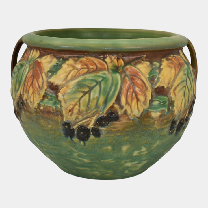 Roseville Blackberry 1932 Vintage Art Pottery Ceramic Jardiniere Planter 623-6