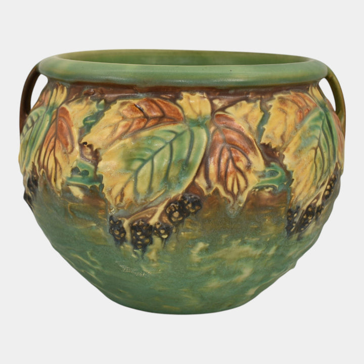 Roseville Blackberry 1932 Vintage Art Pottery Ceramic Jardiniere Planter 623-6