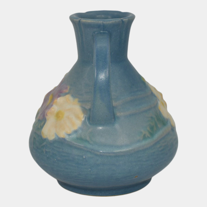 Roseville Cosmos Blue 1939 Vintage Art Deco Pottery Ceramic Vase 944-4