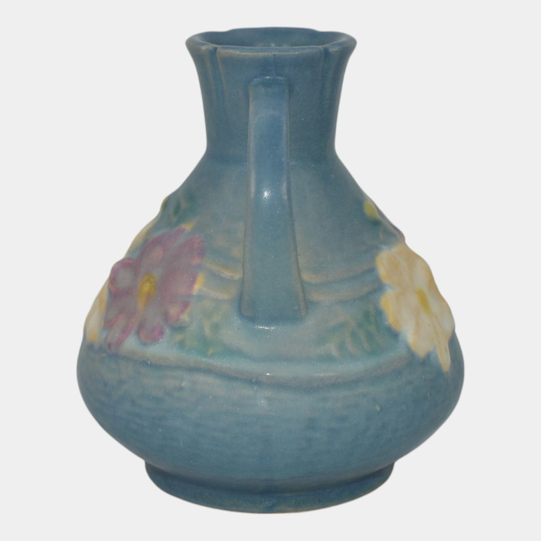 Roseville Cosmos Blue 1939 Vintage Art Deco Pottery Ceramic Vase 944-4