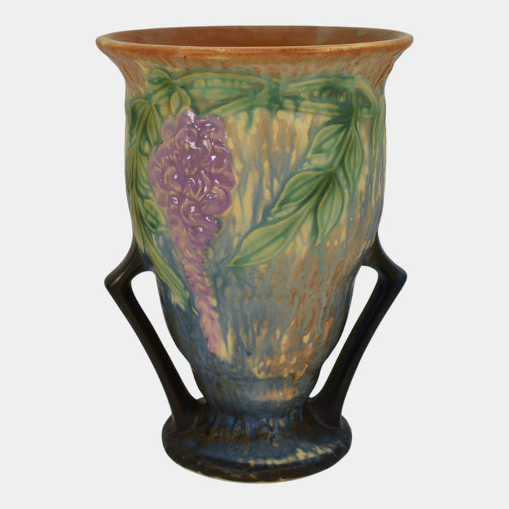 Roseville Wisteria Blue 1933 Vintage Arts And Crafts Pottery Ceramic Vase 681-9