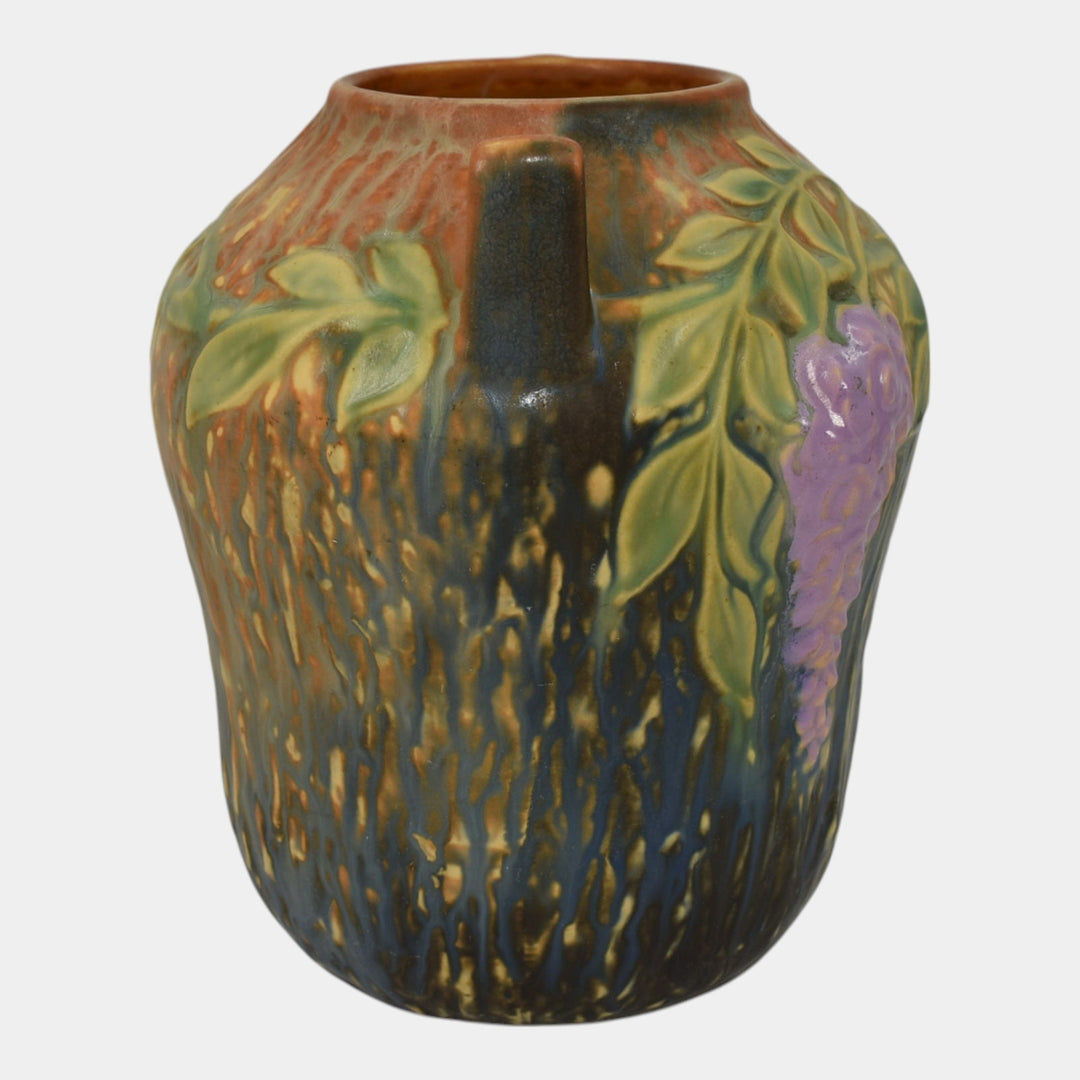 Roseville Wisteria Blue 1933 Vintage Arts And Crafts Pottery Ceramic Vase 634-7