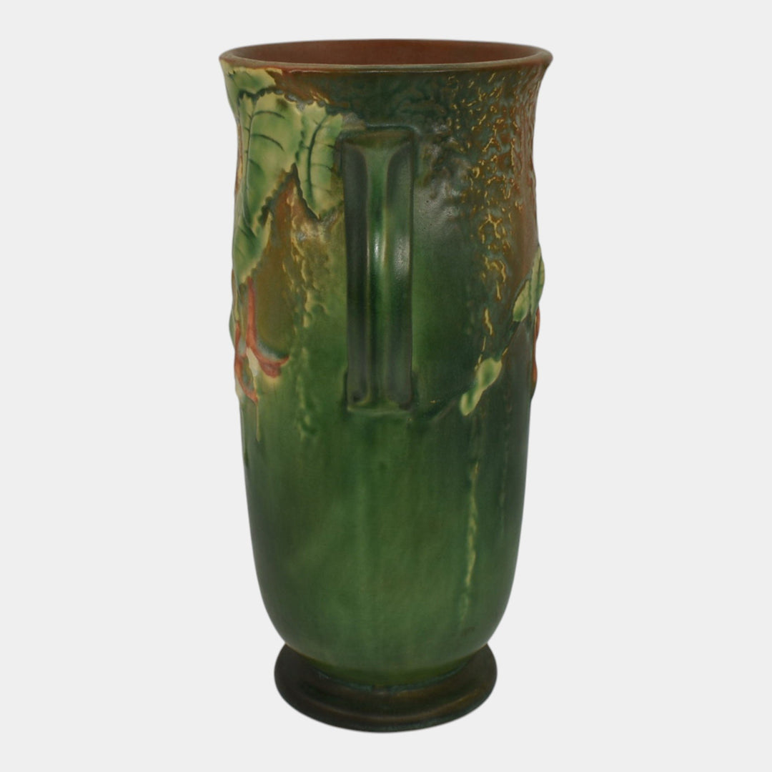 Roseville Fuchsia Green 1938 Vintage Art Pottery Ceramic Vase 900-9