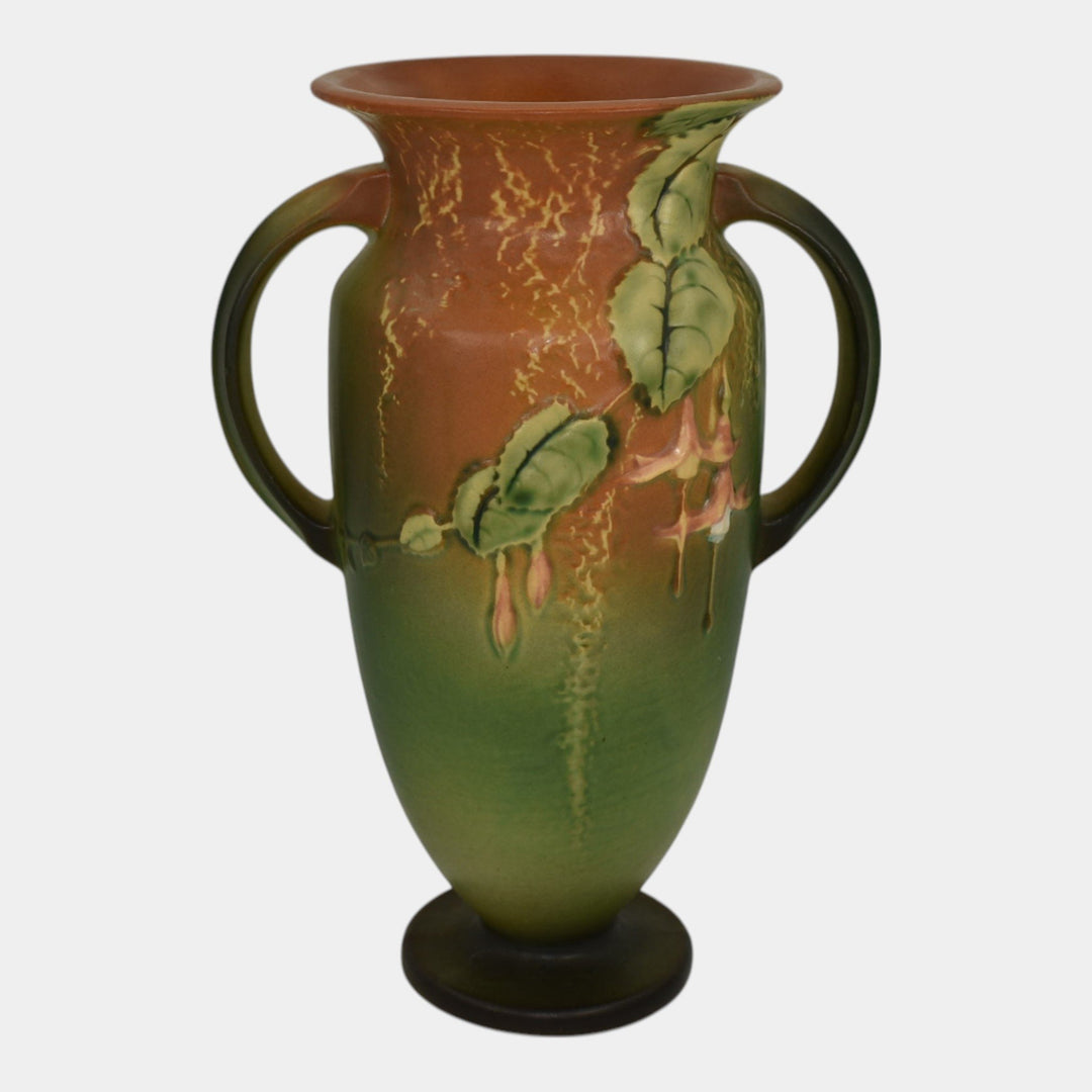 Roseville Fuchsia Green 1938 Vintage Art Pottery Vase 899-9