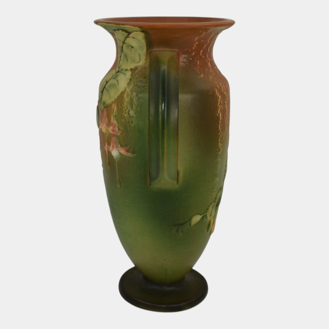 Roseville Fuchsia Green 1938 Vintage Art Pottery Vase 899-9