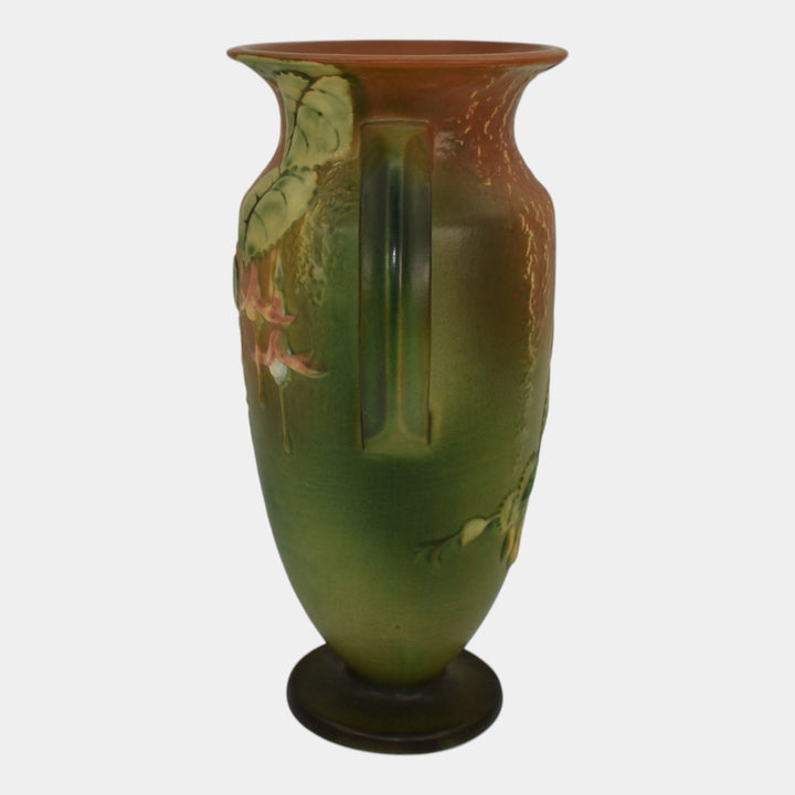 Roseville Fuchsia Green 1938 Vintage Art Pottery Vase 899-9