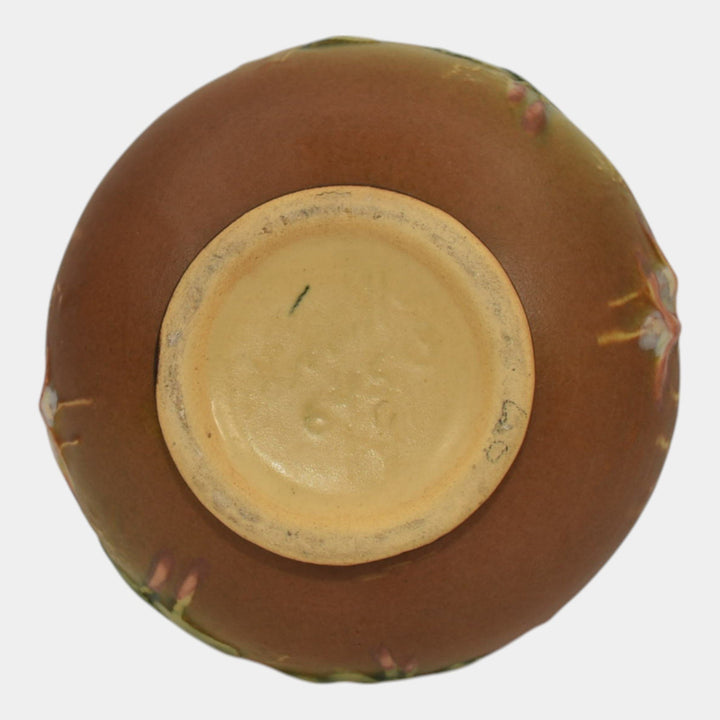 Roseville Fuchsia Brown 1938 Vintage Pottery Ceramic Jardiniere Planter 645-3 - Just Art Pottery