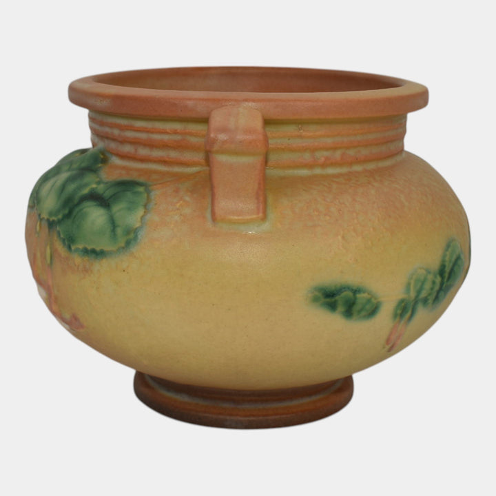 Roseville Fuchsia Brown 1938 Vintage Pottery Ceramic Jardiniere Planter 645-4 - Just Art Pottery