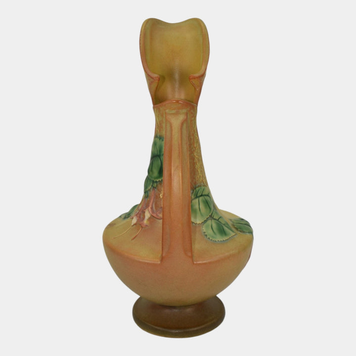 Roseville Fuchsia Brown 1938 Vintage Art Pottery Ceramic Pitcher Ewer 902-10 - Just Art Pottery