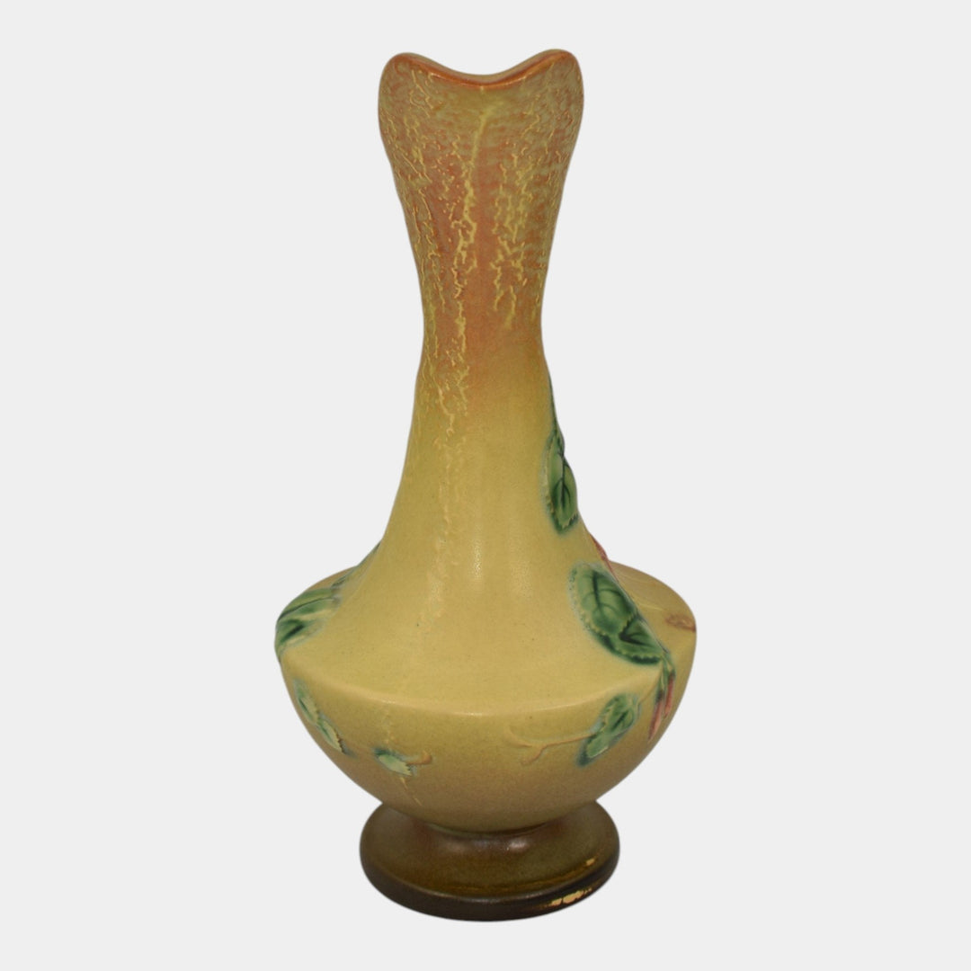 Roseville Fuchsia Brown 1938 Vintage Art Pottery Ceramic Pitcher Ewer 902-10 - Just Art Pottery