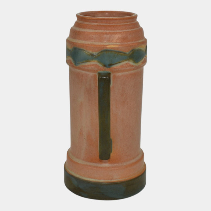 Roseville Futura Tan 1928 Vintage Art Deco Pottery Ceramic Beer Mug Vase 381-6 - Just Art Pottery