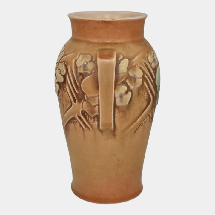 Roseville Clemana Brown 1936 Vintage Art Deco Pottery Ceramic Vase 751-7 - Just Art Pottery