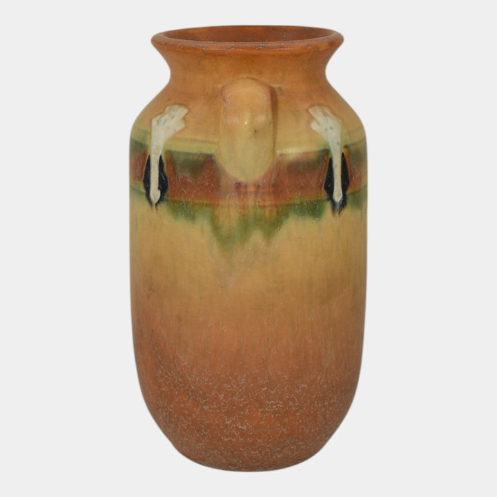 Roseville Montacello Tan 1931 Vintage Art Pottery Ceramic Vase 563-8