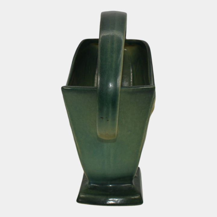 Roseville Zephyr Lily Green 1946 Mid Century Modern Art Pottery Basket 394-8 - Just Art Pottery
