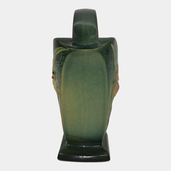 Roseville Zephyr Lily Green 1946 Mid Century Modern Art Pottery Basket 394-8 - Just Art Pottery