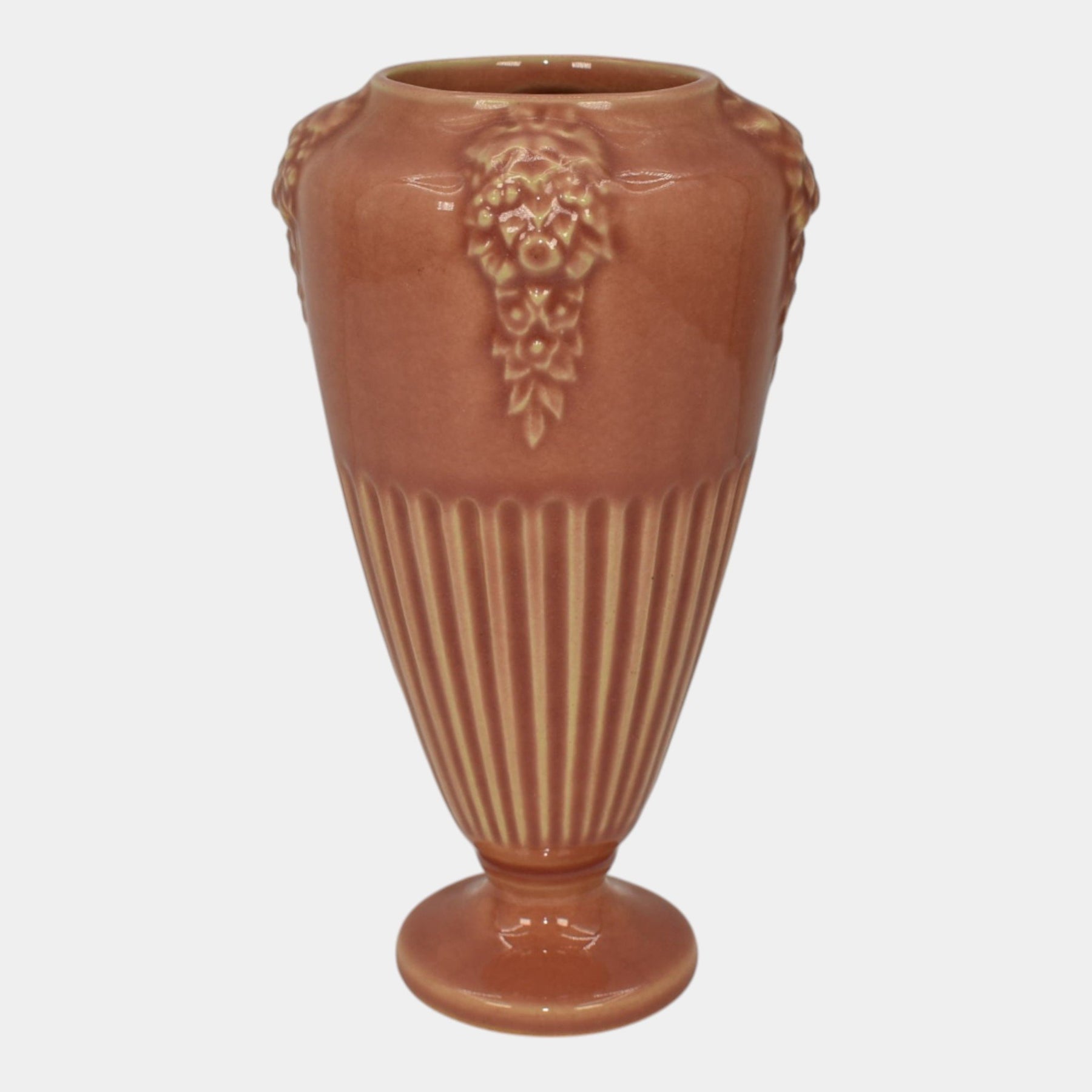 Roseville Savona Pink 1928 Vintage Art Deco Pottery Ceramic Flower