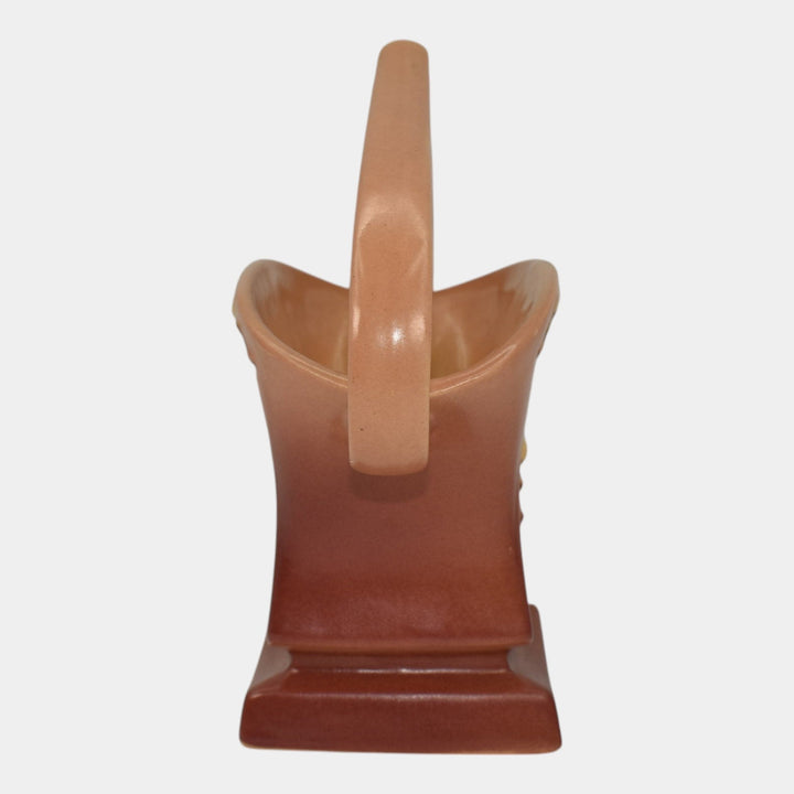 Roseville Snowberry Pink 1947 Mid Century Modern Pottery Ceramic Basket 1BK-7 - Just Art Pottery